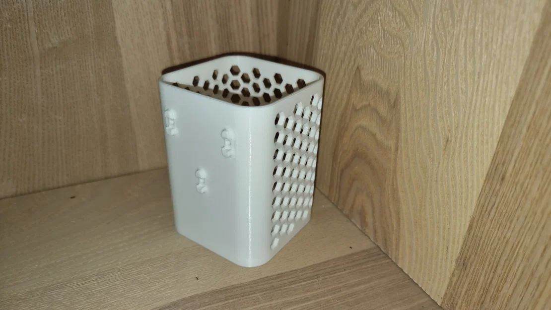 Ống đựng bút hình lục giác cho bảng Skadis - Hệ thống T-Nut - Image 1