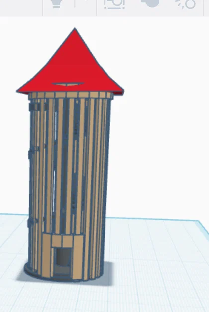 Mô hình tháp lâu đài cổ điển với cầu thang xoắn ốc in 3D - Image 1