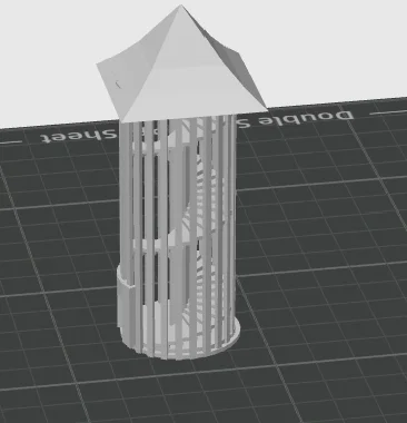 Mô hình tháp lâu đài cổ điển với cầu thang xoắn ốc in 3D - Image 2