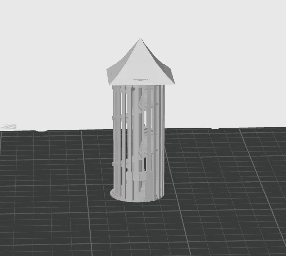 Mô hình tháp lâu đài cổ điển với cầu thang xoắn ốc in 3D - Image 3