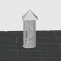 Mô hình tháp lâu đài cổ điển với cầu thang xoắn ốc in 3D - Thumbnail 3