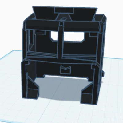 Mô hình 3D cabin xe tải Day Cab gắn kính mát phong cách