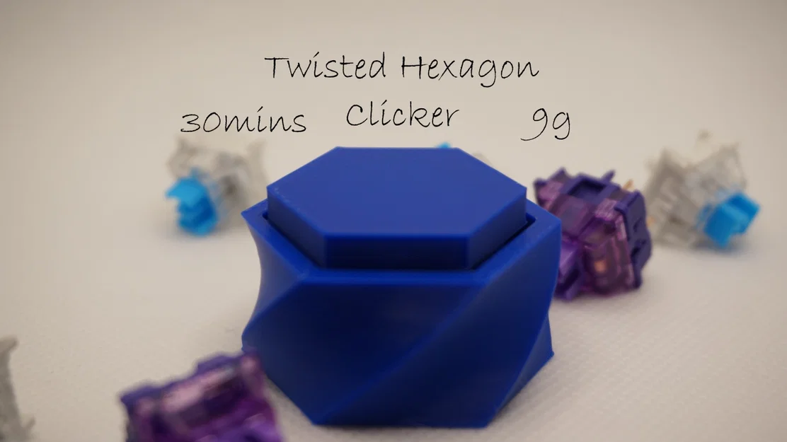 Mô hình đồ chơi giải trí Twisted Hexagon Clicker in 3D - Image 1