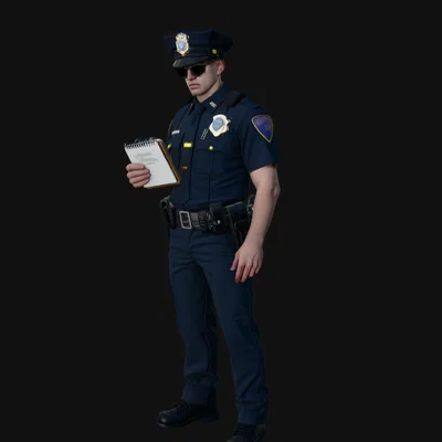Mô hình 3D viên cảnh sát (Police Officer) chi tiết cho sa bàn