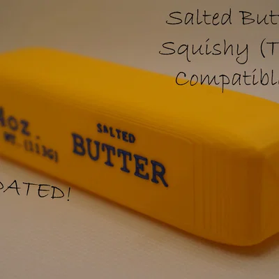 Mô hình thỏi bơ Salted Butter Squishy in 3D bằng nhựa dẻo TPU