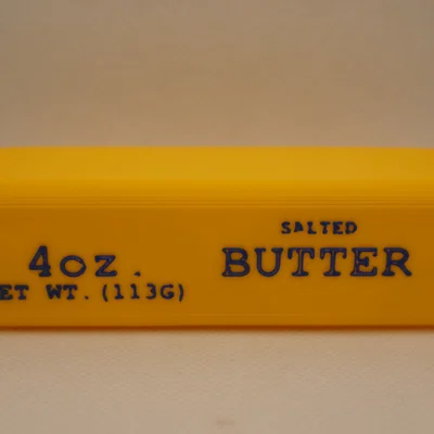 Mô hình thỏi bơ Salted Butter Squishy in 3D bằng nhựa dẻo TPU