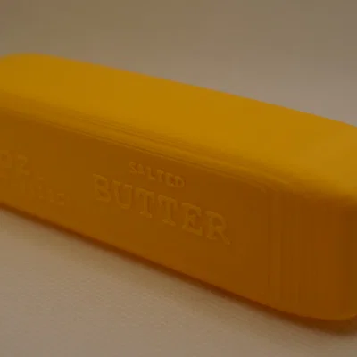 Mô hình thỏi bơ Salted Butter Squishy in 3D bằng nhựa dẻo TPU