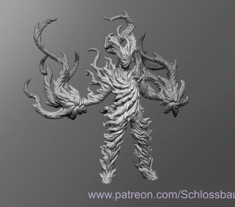 Mô hình 3D Living Wildfire cho game DND và Tabletop