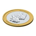 Đồng xu phù điêu địa hình 3D nước Đức (85 mm) – Token sưu tầm - Thumbnail 1