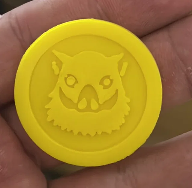 Token hình đầu heo Inosuke Hashibira - Image 1