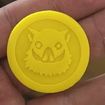 Token hình đầu heo Inosuke Hashibira