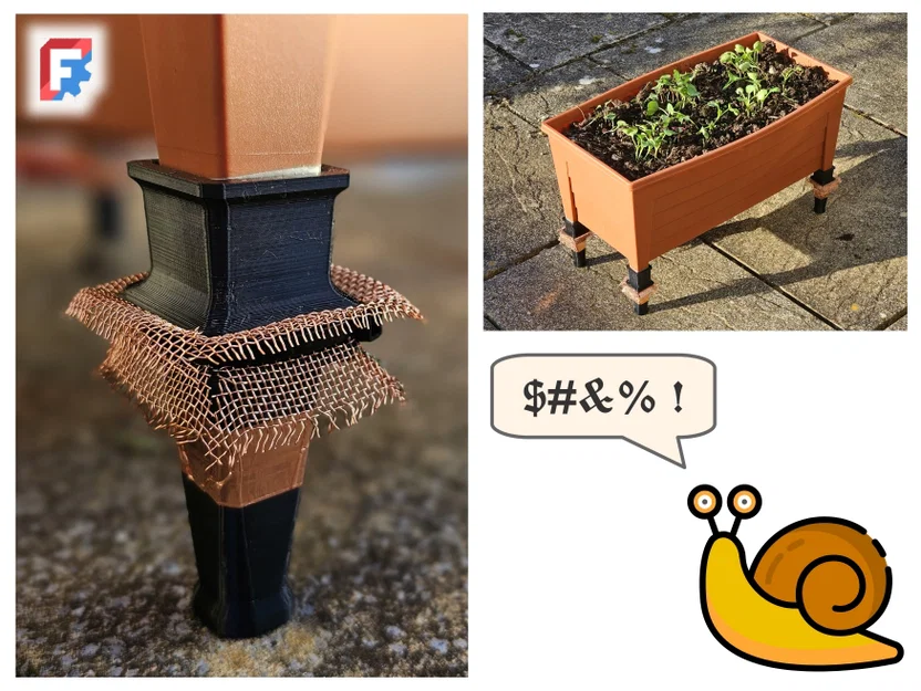 Chân đế chống ốc sên cho chậu trồng cây - Image 1