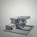 Mô hình 3D ngôi nhà có hồ bơi hiện đại (Pool with a House) - Thumbnail 3