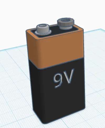 Mô hình pin 9V trang trí in 3D đa sắc độc đáo - Image 1