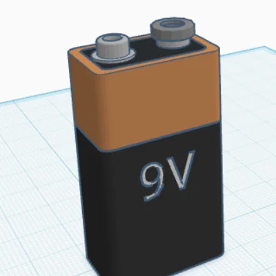 Mô hình pin 9V trang trí in 3D đa sắc độc đáo