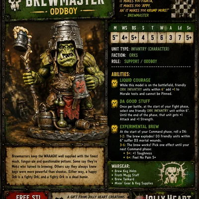 Mô hình 3D Brewmaster Orc - Chiến binh pha chế cực chất cho Orks