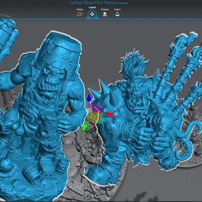 Mô hình 3D Brewmaster Orc - Chiến binh pha chế cực chất cho Orks