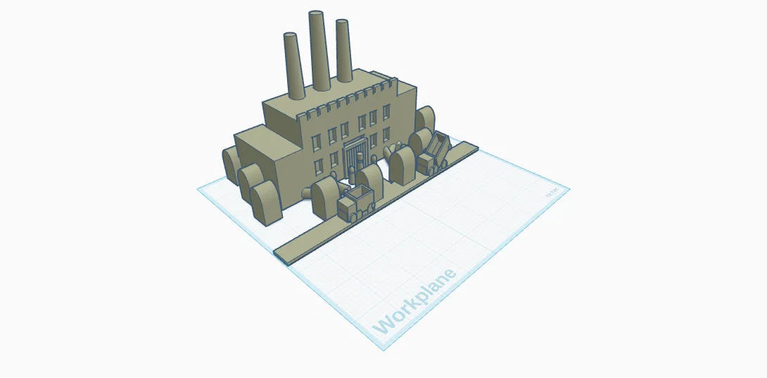 Mô hình nhà máy phong cách cổ điển Bad AI Wonka Factory in 3D - Image 1