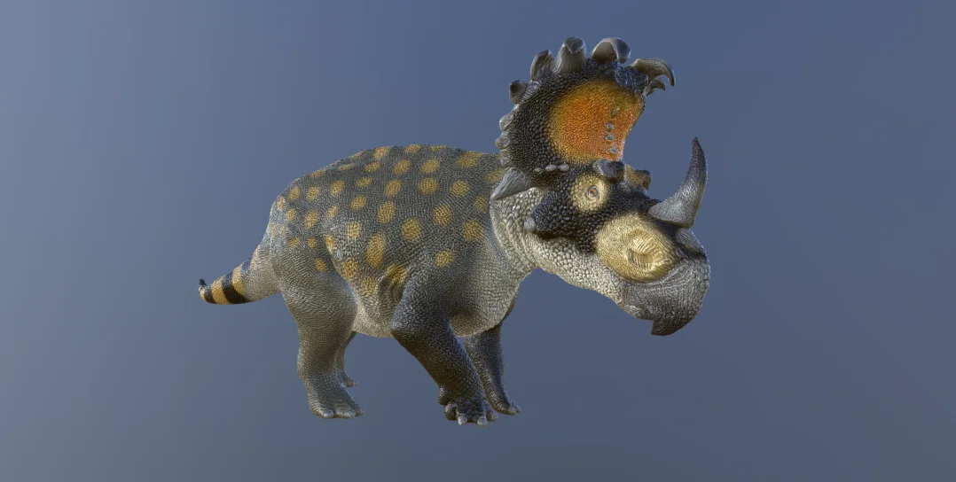 Mô hình 3D Sinoceratops: Khủng long có sừng từ kỷ Phấn trắng - Image 1