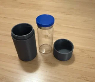 Hộp đựng bảo vệ lọ thủy tinh 10ml (10ml Vial Holder) in 3D - Image 1