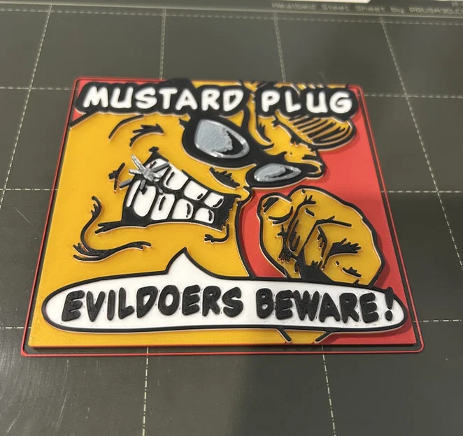 Logo 3D "Evil Doers Beware" của ban nhạc ska Mustard Plug - Image 2