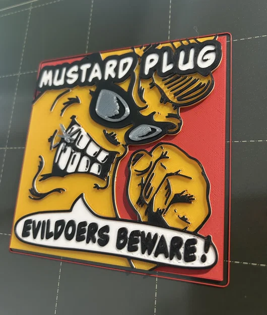 Logo 3D "Evil Doers Beware" của ban nhạc ska Mustard Plug - Image 5