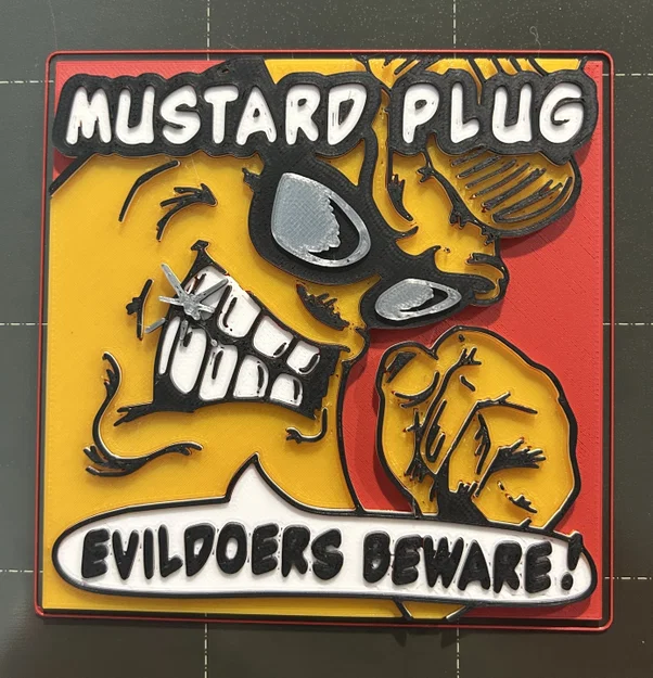 Logo 3D "Evil Doers Beware" của ban nhạc ska Mustard Plug - Image 9
