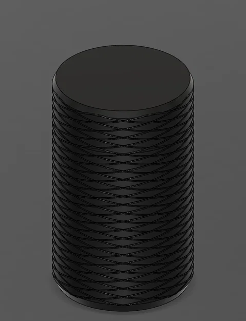 Hộp đựng có vân nhám (Knurled container) 40x132mm - Image 1