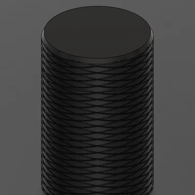 Hộp đựng có vân nhám (Knurled container) 40x132mm