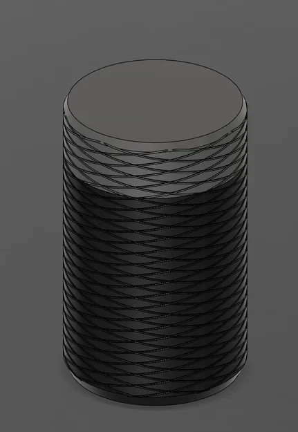 Hộp đựng có vân nhám (Knurled container) 40x132mm - Image 2