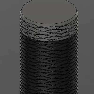 Hộp đựng có vân nhám (Knurled container) 40x132mm
