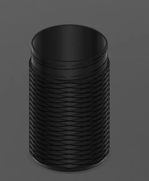 Hộp đựng có vân nhám (Knurled container) 40x132mm - Image 3