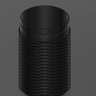 Hộp đựng có vân nhám (Knurled container) 40x132mm