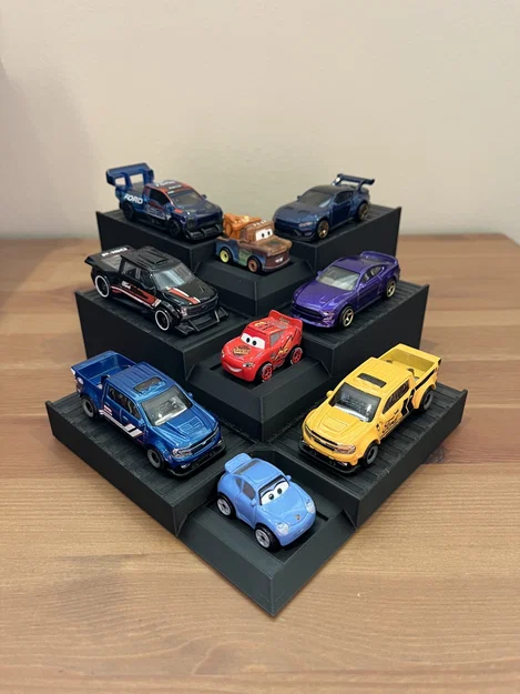 Kệ trưng bày xe mô hình Hot Wheels/Matchbox dạng lắp ghép hình Chevron - Image 1