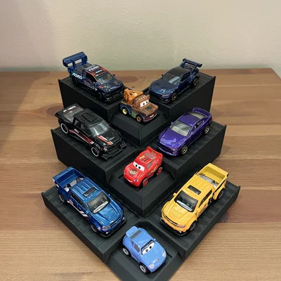 Kệ trưng bày xe mô hình Hot Wheels/Matchbox dạng lắp ghép hình Chevron