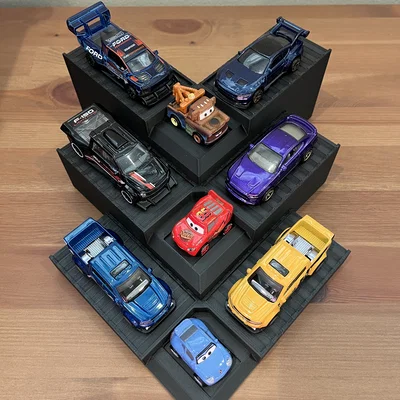 Kệ trưng bày xe mô hình Hot Wheels/Matchbox dạng lắp ghép hình Chevron