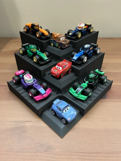 Kệ trưng bày xe mô hình Hot Wheels/Matchbox dạng lắp ghép hình Chevron - Image 4