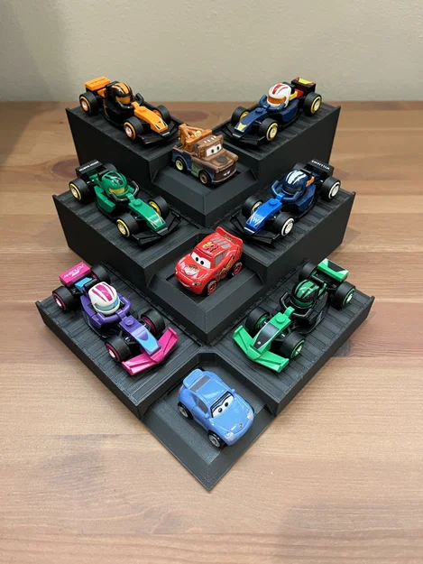 Kệ trưng bày xe mô hình Hot Wheels/Matchbox dạng lắp ghép hình Chevron - Image 5