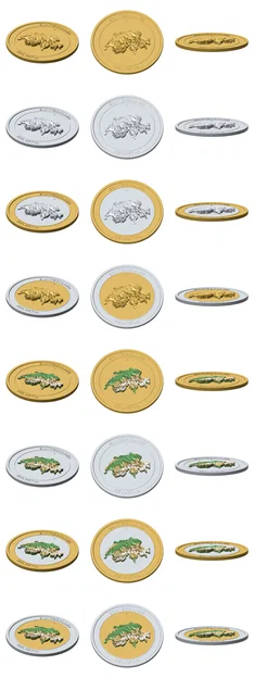 Đồng xu địa hình 3D Thụy Sĩ 85 mm – Token sưu tầm phù điêu - Image 2