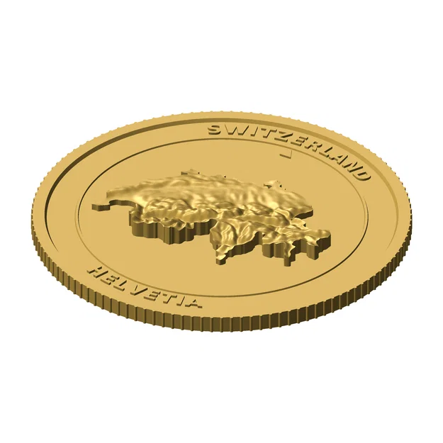 Đồng xu địa hình 3D Thụy Sĩ 85 mm – Token sưu tầm phù điêu - Image 6