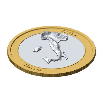 Đồng xu 3D địa hình nước Ý 85 mm – Token sưu tầm cao cấp