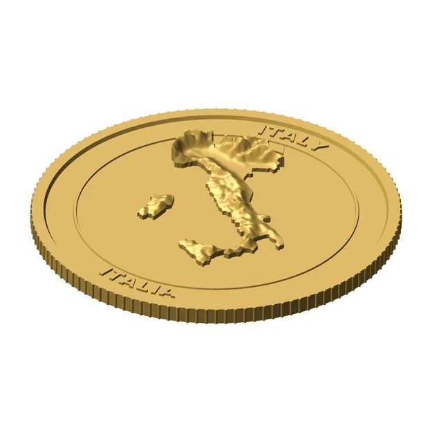 Đồng xu 3D địa hình nước Ý 85 mm – Token sưu tầm cao cấp - Image 2