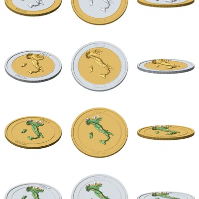 Đồng xu 3D địa hình nước Ý 85 mm – Token sưu tầm cao cấp