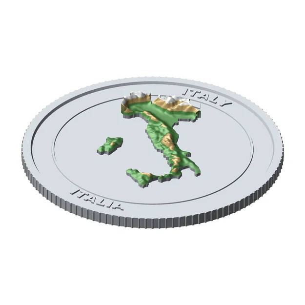 Đồng xu 3D địa hình nước Ý 85 mm – Token sưu tầm cao cấp - Image 5