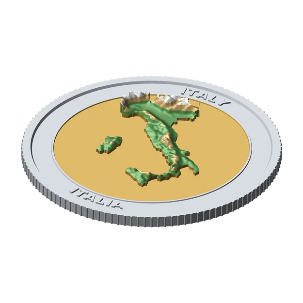 Đồng xu 3D địa hình nước Ý 85 mm – Token sưu tầm cao cấp - Image 6