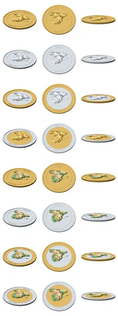 Đồng xu địa hình 3D Tây Ban Nha 85 mm – Token sưu tầm phù điêu - Image 2