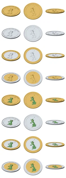 Đồng xu 3D Topographic Vương quốc Anh 85 mm – Quà tặng sưu tầm dạng phù điêu - Image 3