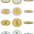 Đồng xu 3D Topographic Vương quốc Anh 85 mm – Quà tặng sưu tầm dạng phù điêu - Thumbnail 3