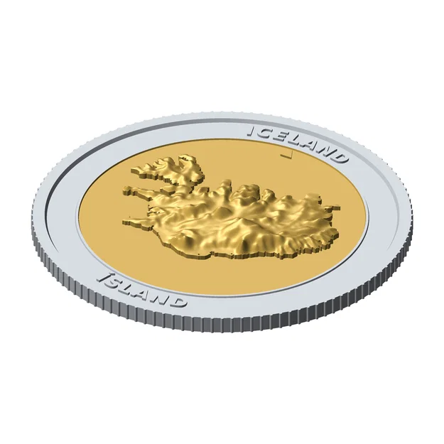 Đồng Xu Địa Hình 3D Iceland 85 mm – Quà Tặng Sưu Tầm - Image 5