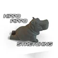 Mô hình chú hà mã Hippo Pippo vươn vai trang trí bàn làm việc - Thumbnail 1